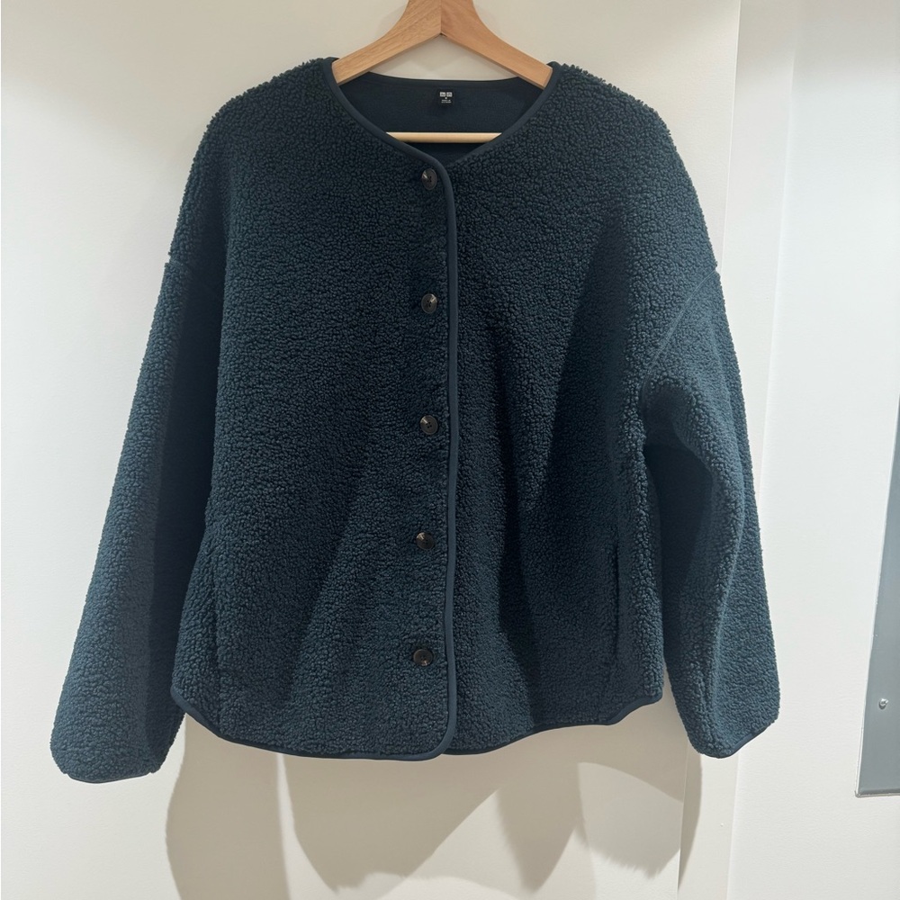 Women's Uniqlo Pile Lined Fleece Cardigan